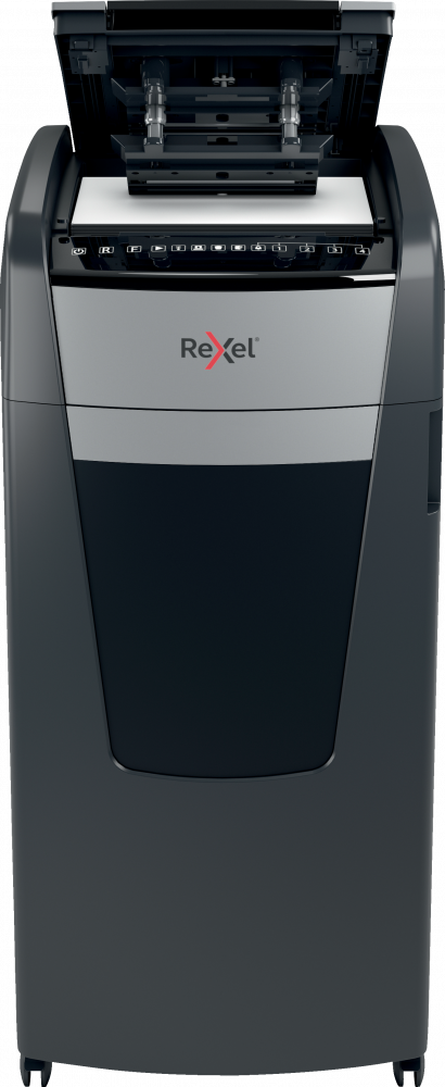 Niszczarka do papieru Rexel Optimum AutoFeed+ 750M, automatyczna, mikrościnek 2x15mm, 750 kartek, P-5 DIN, czarny