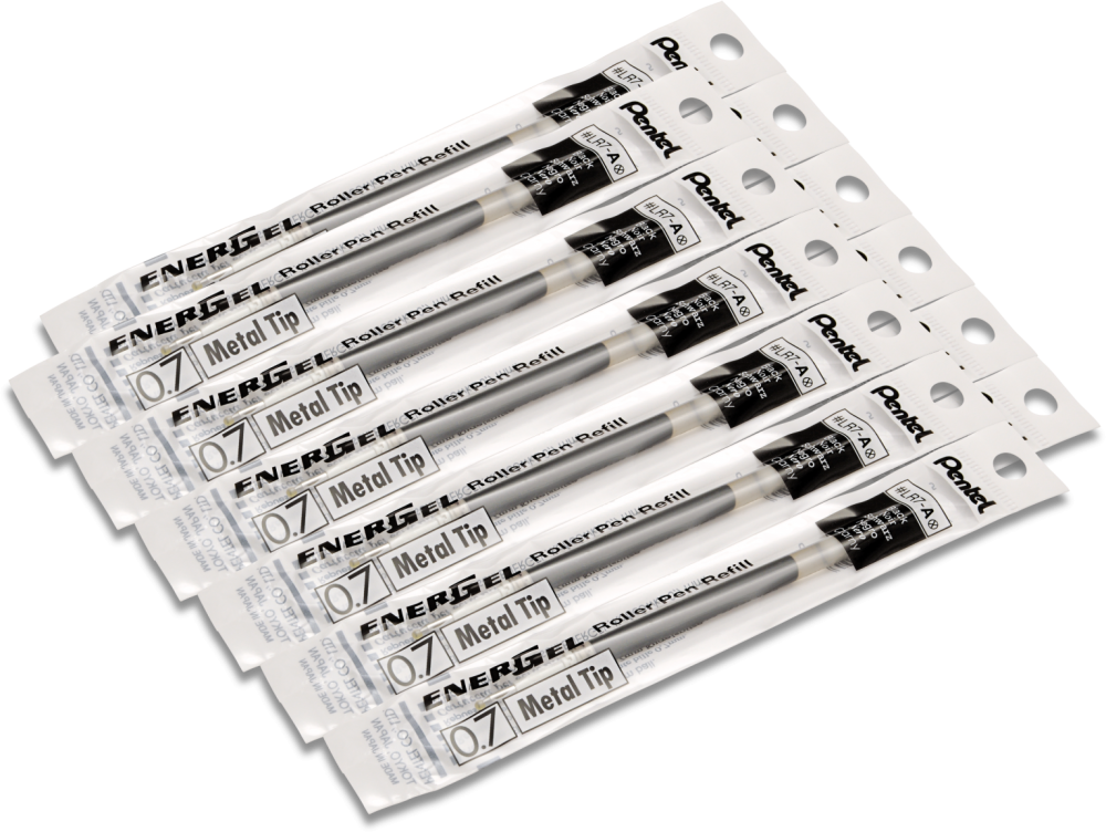 12x Wkład wymienny Pentel EnerGel LR7, 0.7mm czarny