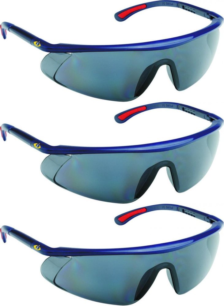 3x Okulary ochronne Cerva Barden, filtr UV, dymny