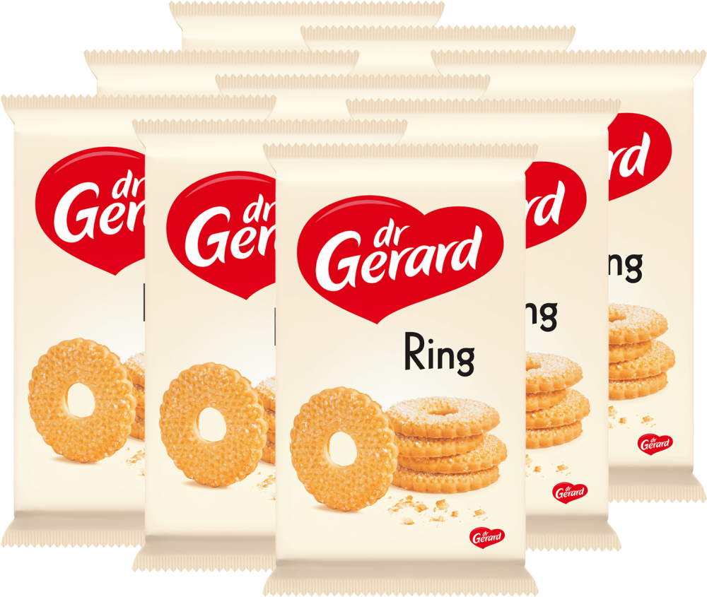 9x Ciastka kruche Dr Gerard Ring, posypane cukrem, 200g