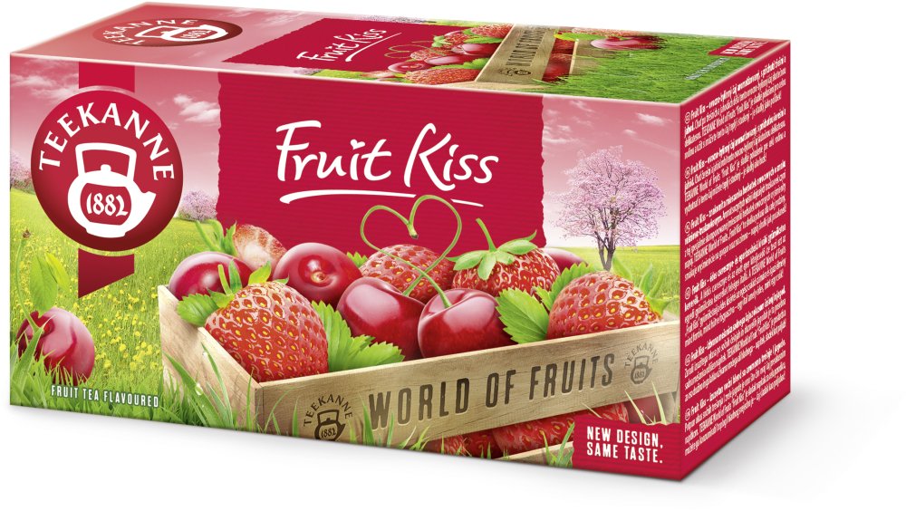 Herbata owocowa Teekanne World of Fruits Fruit Kiss, wiśniowo-truskawkowy, 20 sztuk x 2.25g