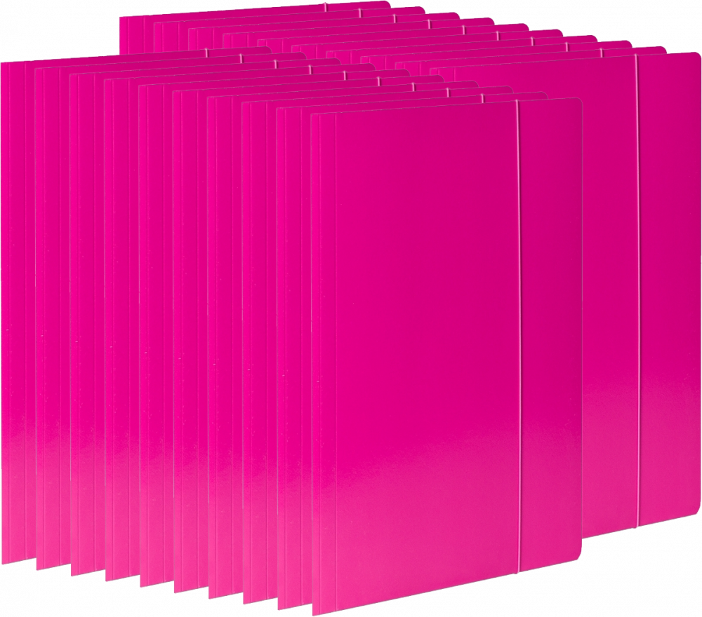 20x Teczka kartonowa z gumką VauPe Economy, A4, 380 g/m2, 20 mm, różowy