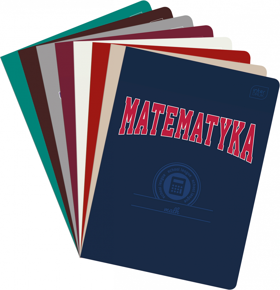 Zeszyt przedmiotowy Interdruk, A5, 60 kartek, 8 sztuk: Angielski, Biologia, Geografia, Historia, Informatyka, Matematyka, Religia, Polski
