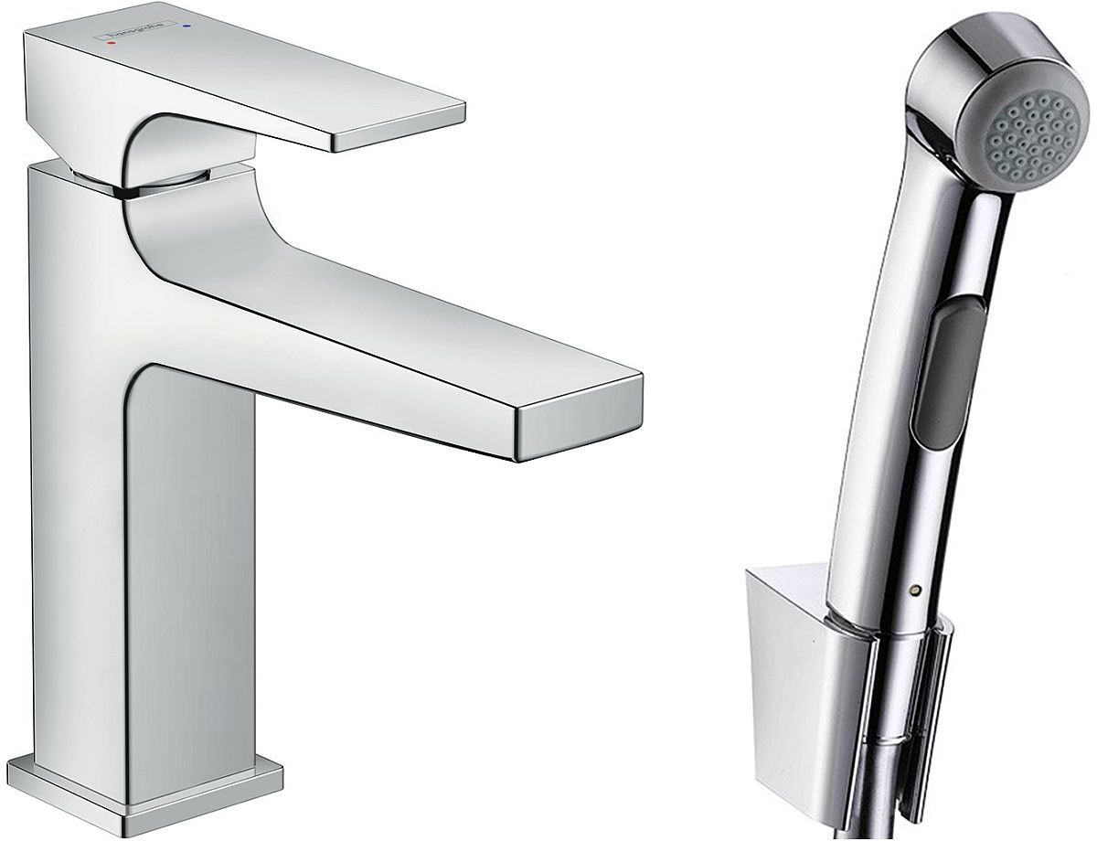 Darmowa Dostawa - Bateria umywalkowa ze słuchawką typu bidetta stojąca chrom Hansgrohe Metropol 32522000
