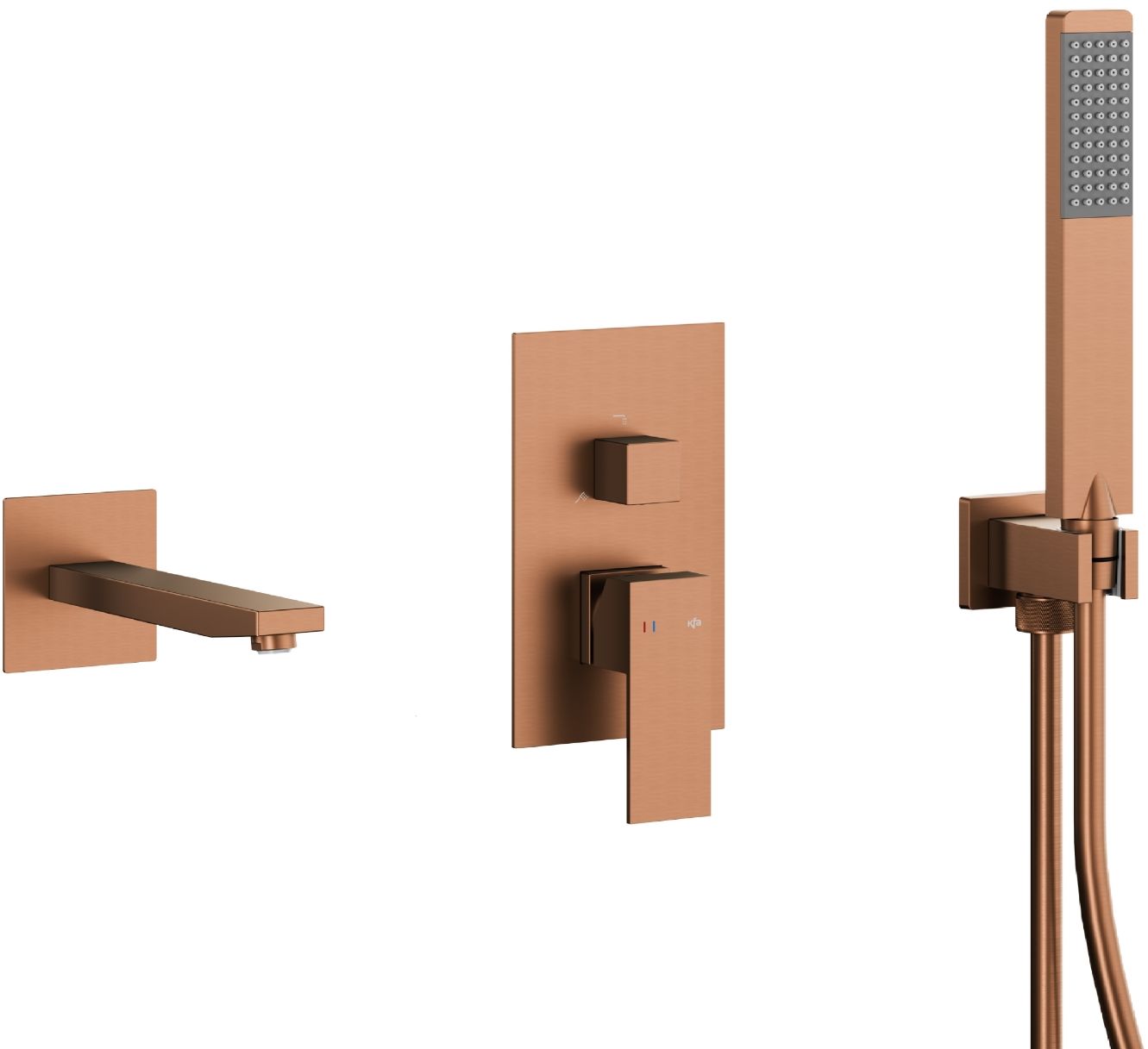 Darmowa Dostawa - Zestaw wannowo-prysznicowy podtynkowy miedź KFA Armatura Logon Brushed Rose Gold 513940134