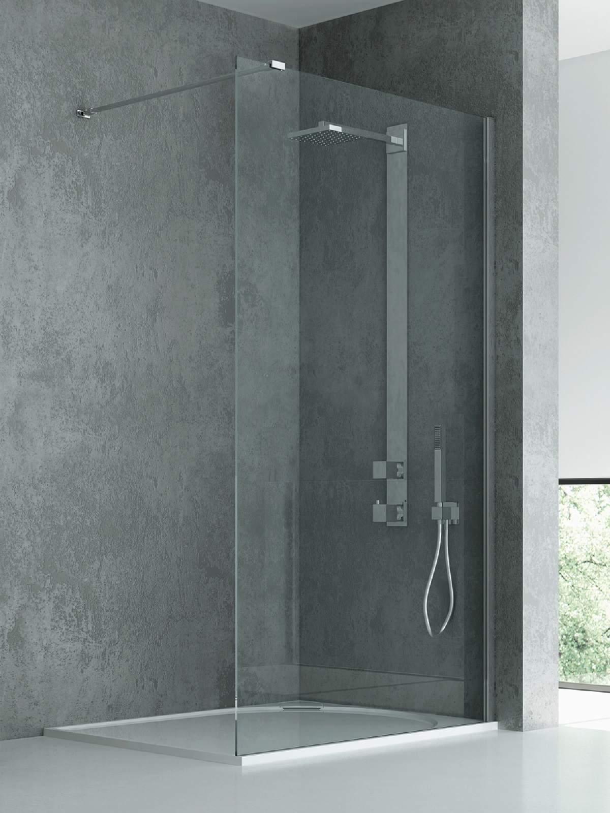 Darmowa Dostawa - Ścianka prysznicowa walk-in 50 cm chrom połysk/szkło przezroczyste New Trendy New Modus EXK5455