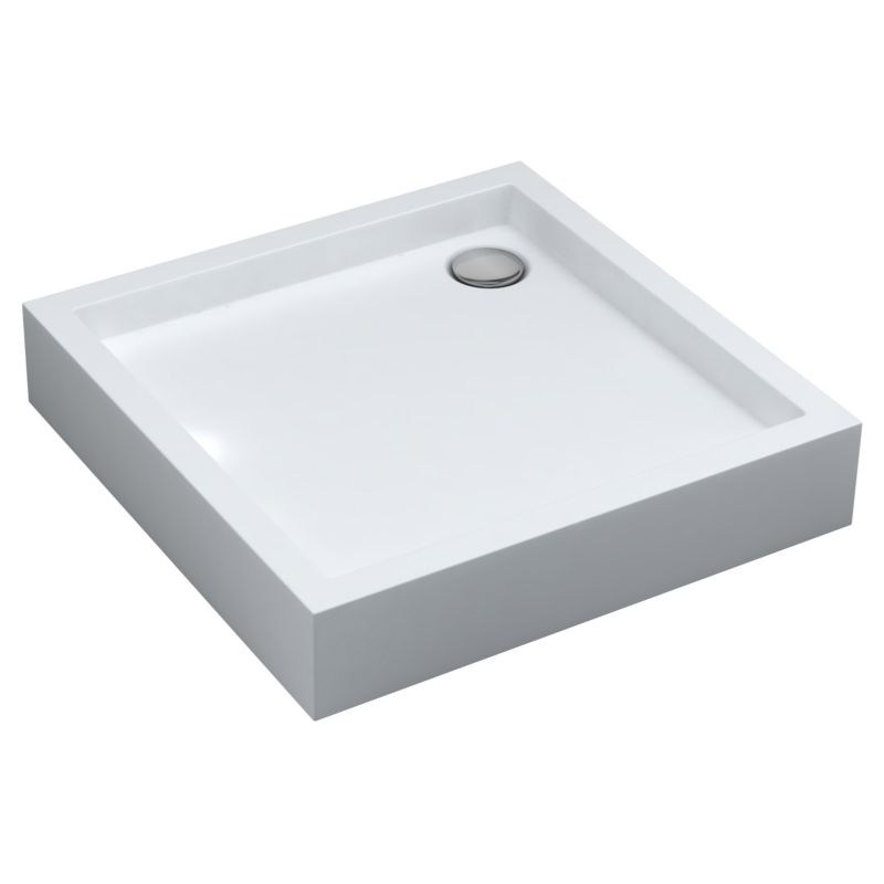 Brodzik zintegrowany Schedpol Velixa Kwadratowy Biały Błyszczący 80x80x16 cm 1 szt.