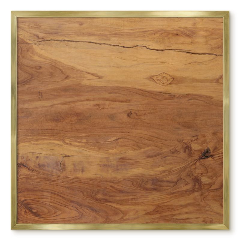 Tablica Magnetyczna Do Salonu Tulup 50x50 cm Naturalne drewno - Złota rama Do salonu, sypialni 1 szt.