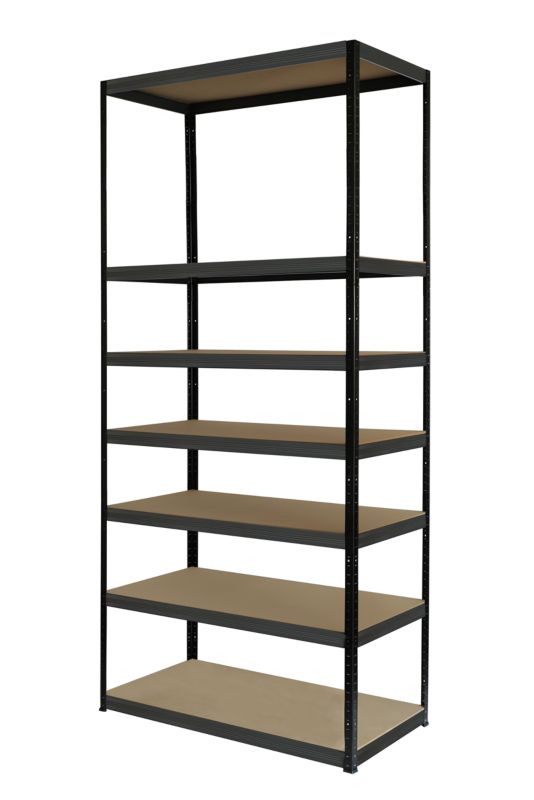 Regał metalowy MODO24 magazynowy czarno-grafitowy helios 270x90x35cm 7 półek po 275 kg 1 szt.