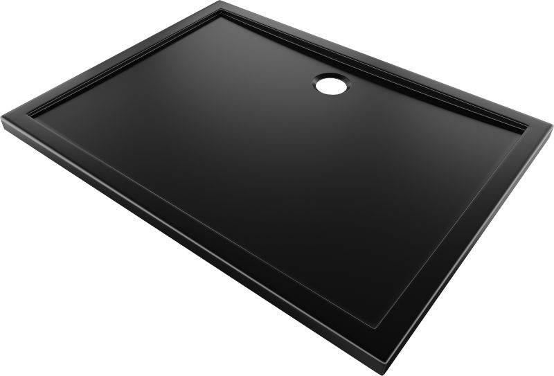 Brodzik prostokątny Mexen Flow czarny 75 x 90 cm 1 szt.