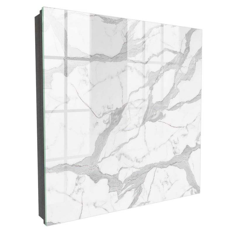 Szafka Na Klucze Tulup 30x30 cm Marmur elegancja 1 - Czarna - Otwierana na lewo 1 szt.