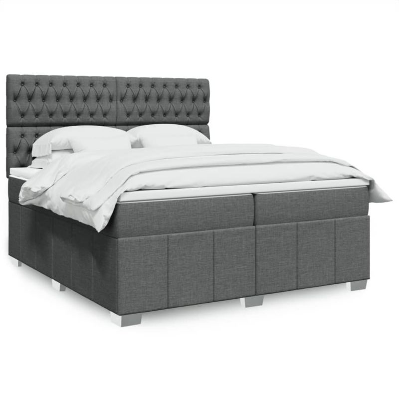 Łóżko kontynentalne WaszeMeble 200x200 cm ciemnoszara WM-3294083 1 szt.