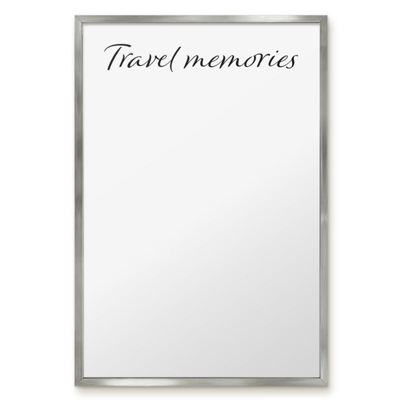 Magnetyczna Tablica Ścienna Tulup 40x60 cm Travel memories 4 - Srebrna rama Do salonu, sypialni 1 szt.
