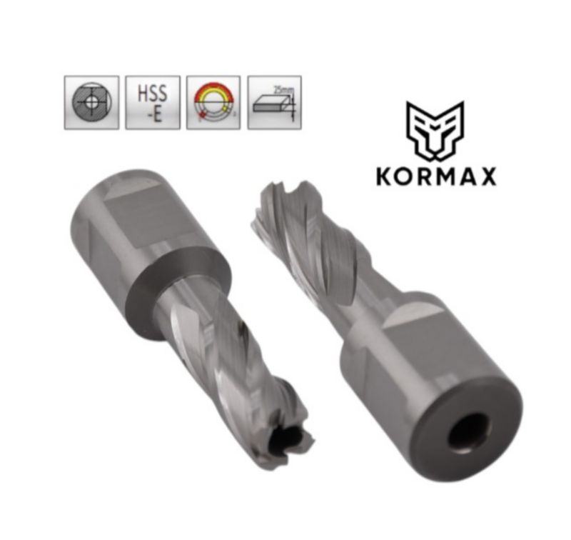 Frez trepanacyjny M2AL Kormax 13x25mm z uchwytem Weldon (DNHX-20130) - 1 szt.