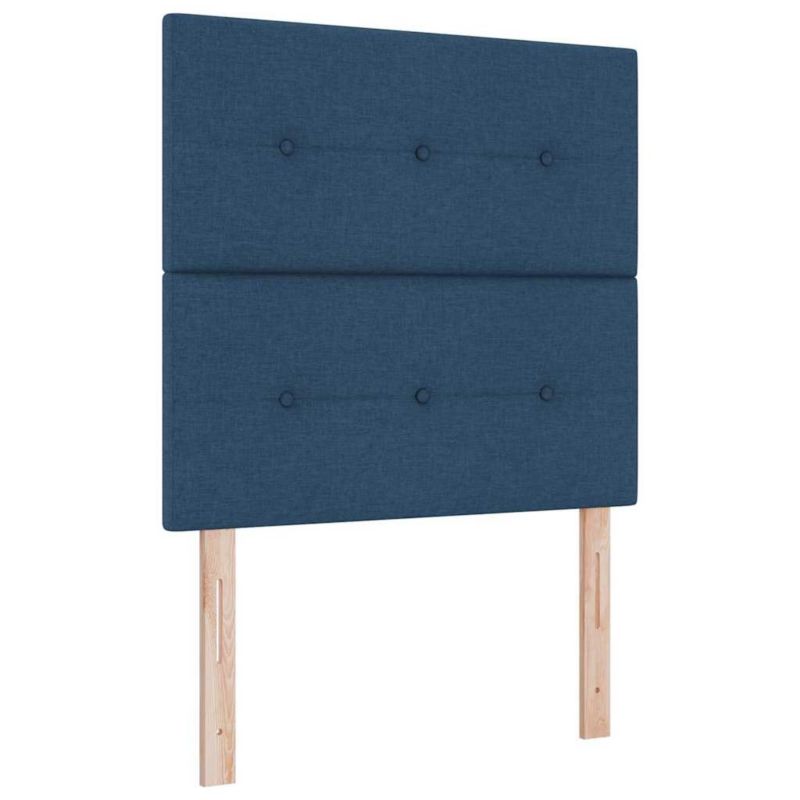 Łóżko z materacem WaszeMeble 80x200 cm Niebieski tkanina WM-3340724 1 szt.