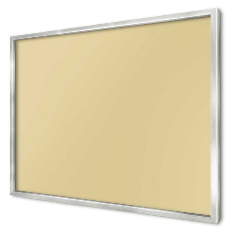 Tablica magnetyczna dekoracyjna Wallfluent 70x50 Beżowo-żółty w srebrnej ramie 1szt