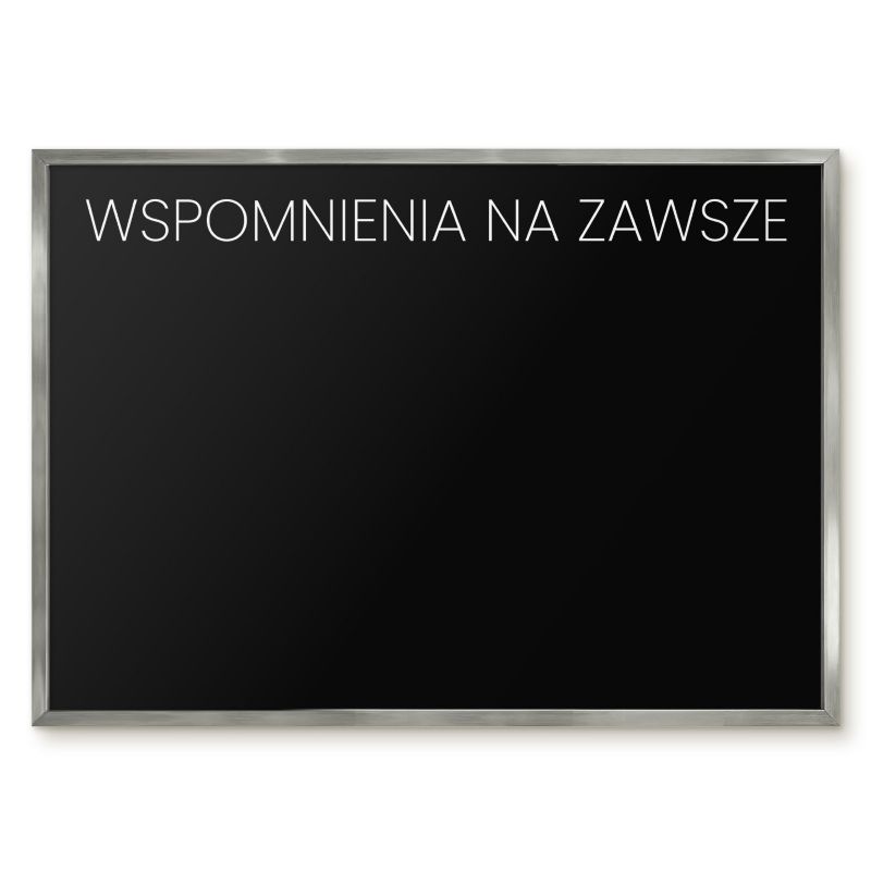 Tablica Do Magnesów Tulup 70x50 cm Wspomnienia na zawsze 8 - Srebrna rama Do salonu, sypialni 1 szt.