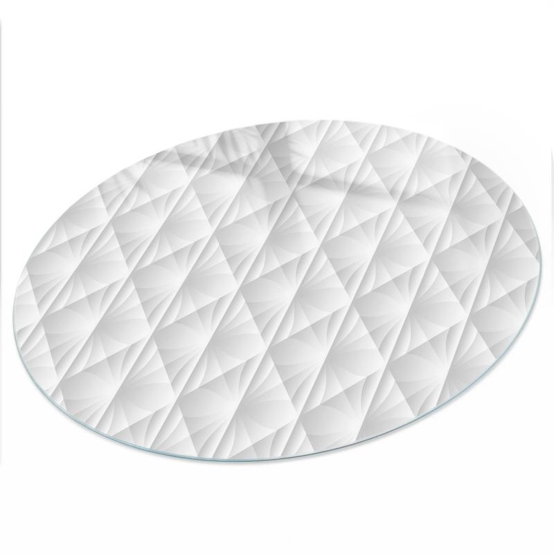 Blat ArtPrintCave fi90 cm Geometryczne desenie - Szklany Blat na Stół z Nadrukiem Dekoracyjnym 1 szt.