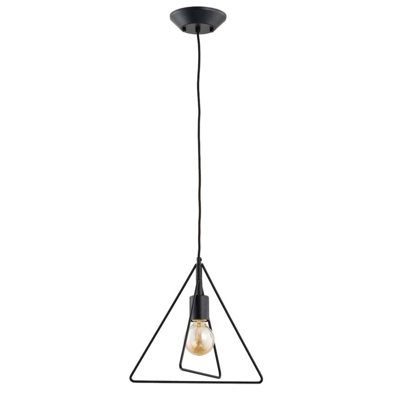 Lampa wisząca trójkąty Alfa CARVI czarna 1xE27x15W IP20 wym:90x34,5x27cm - 1 szt.