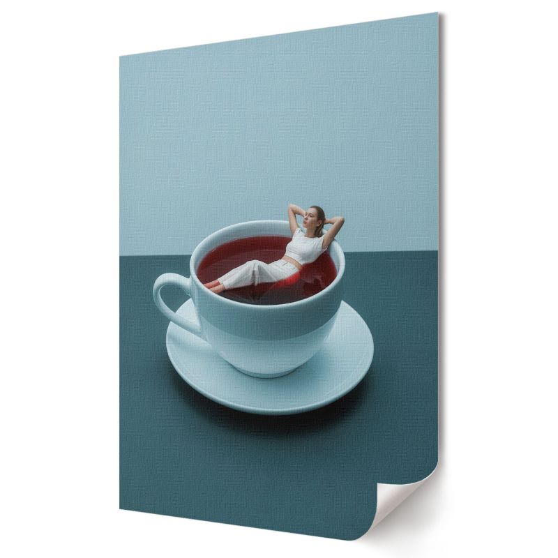 Plakat canvas Wallfluent Format A2 Kąpiel w kawie Artysta Hao-hao 1 szt.
