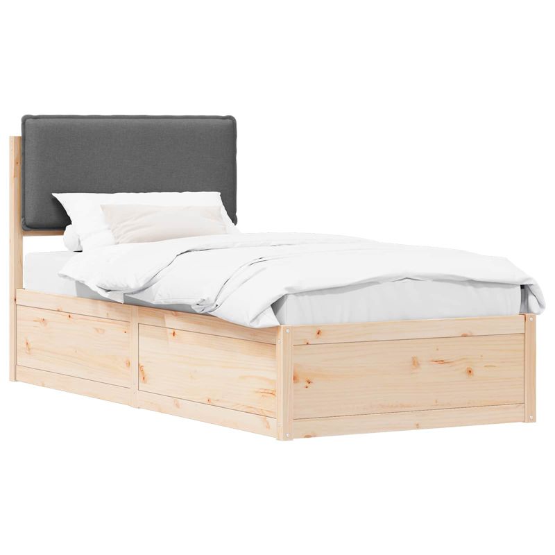 Łóżko Drewniane WaszeMeble 80x200 cm Brązowe WM-877590 1 szt.