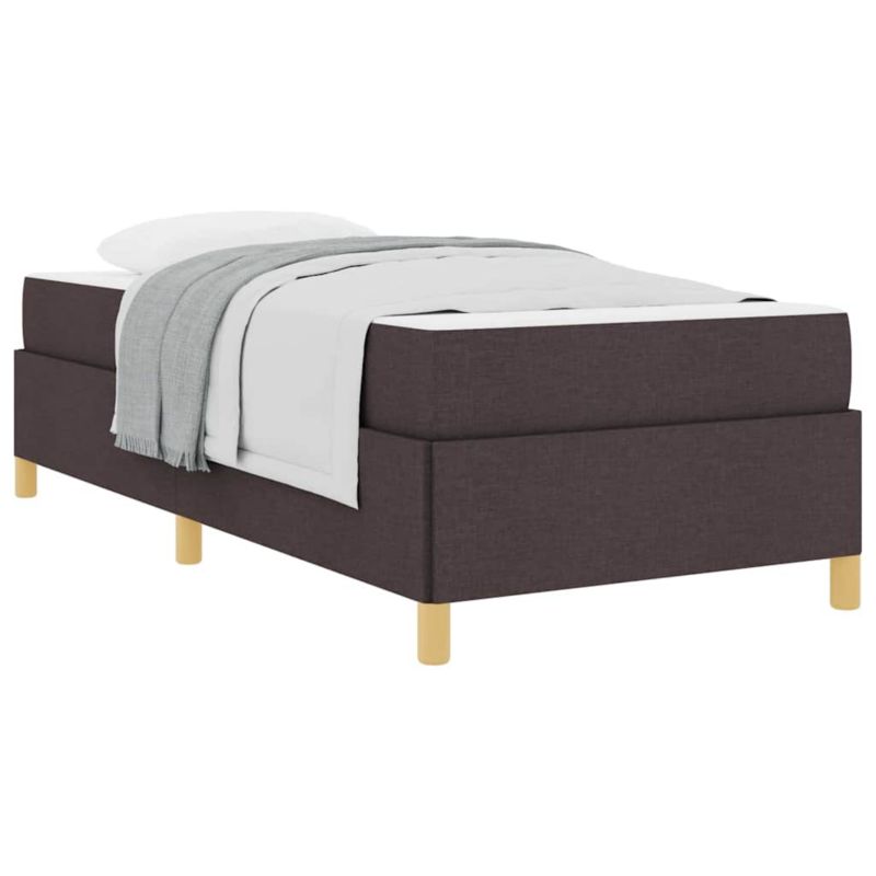 Łóżko z materacem WaszeMeble 80x200 cm Ciemny brąz tkanina WM-3398895 1 szt.