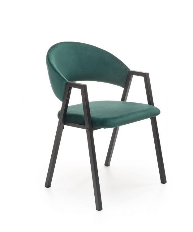 Krzesło Halmar tapicerowane K473 VELVET zielone 1 szt
