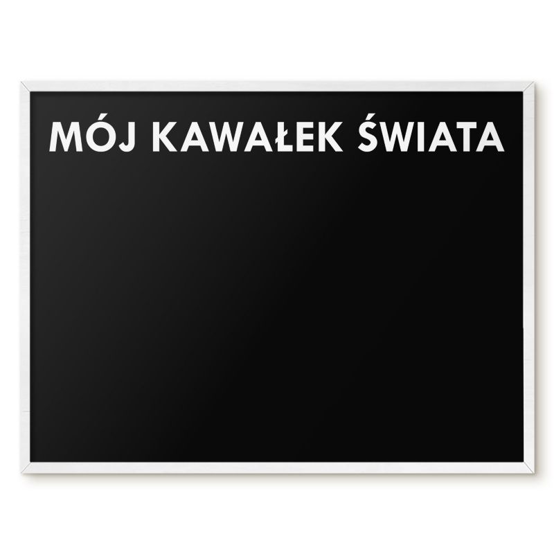 Tablica Magnetyczna Dekoracyjna Ścienna Tulup 80x60 cm Mój kawałek świata 7 - Biała rama Do salonu, sypialni 1 szt.