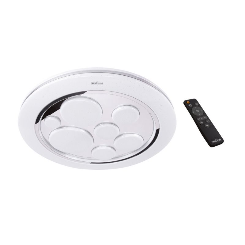 Plafon Struhm Drops biały LED 48W 3000K-6500K 2860lm łazienkowy IP44 wym: 5,8 x 49 x 49 cm tworzywo sztuczne - 1 szt.