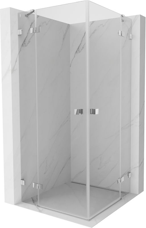 Kabina prysznicowa Mexen Lunar Duo uchylna 115 x 115 cm transparent chrom 1 szt.