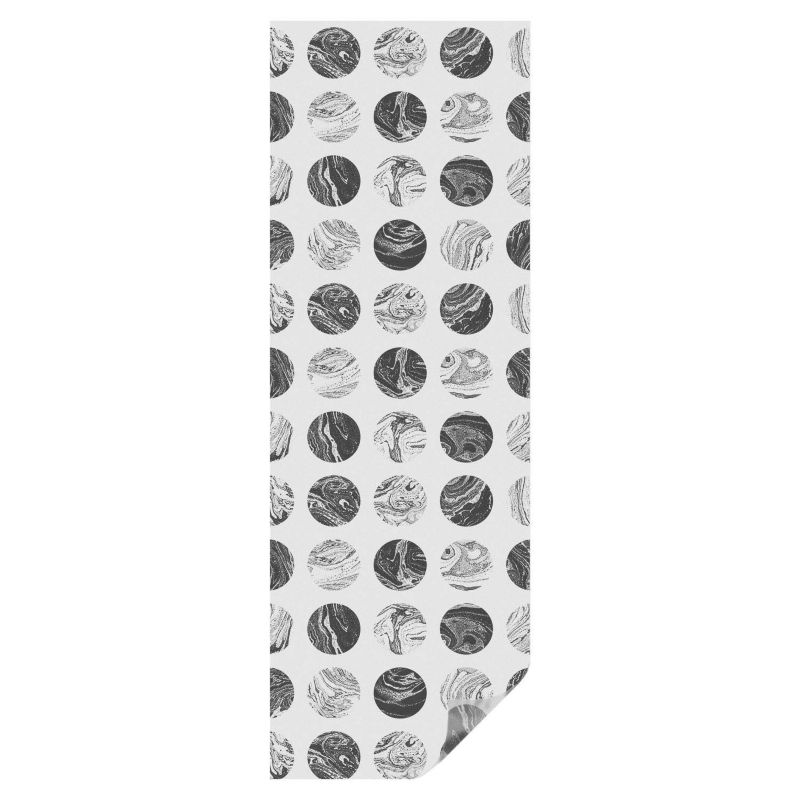 Folia Witrażowa Tulup 50x146 cm Samoprzylepna na Okno Marmurowe okręgi powtarzalne harmonijne 1 rol.