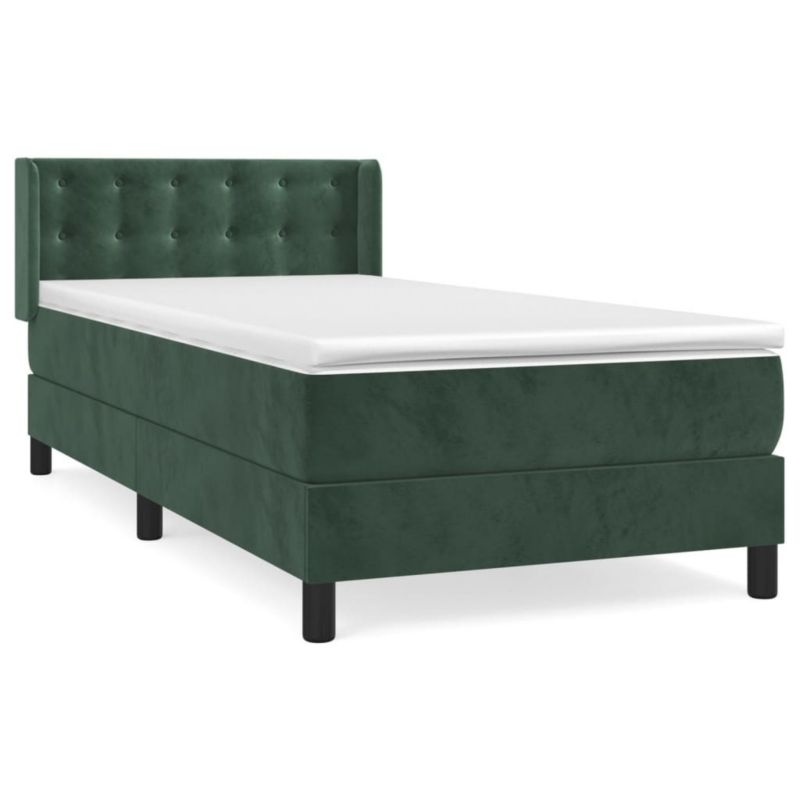Łóżko kontynentalne WaszeMeble 80x200 cm zielone WM-3131168 1 szt.