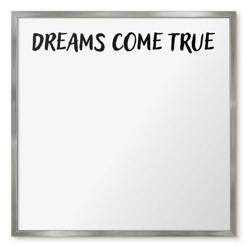 Tablica Na Magnesy Z Wakacji Tulup 50x50 cm Dreams come true - Srebrna rama Do salonu, sypialni 1 szt.