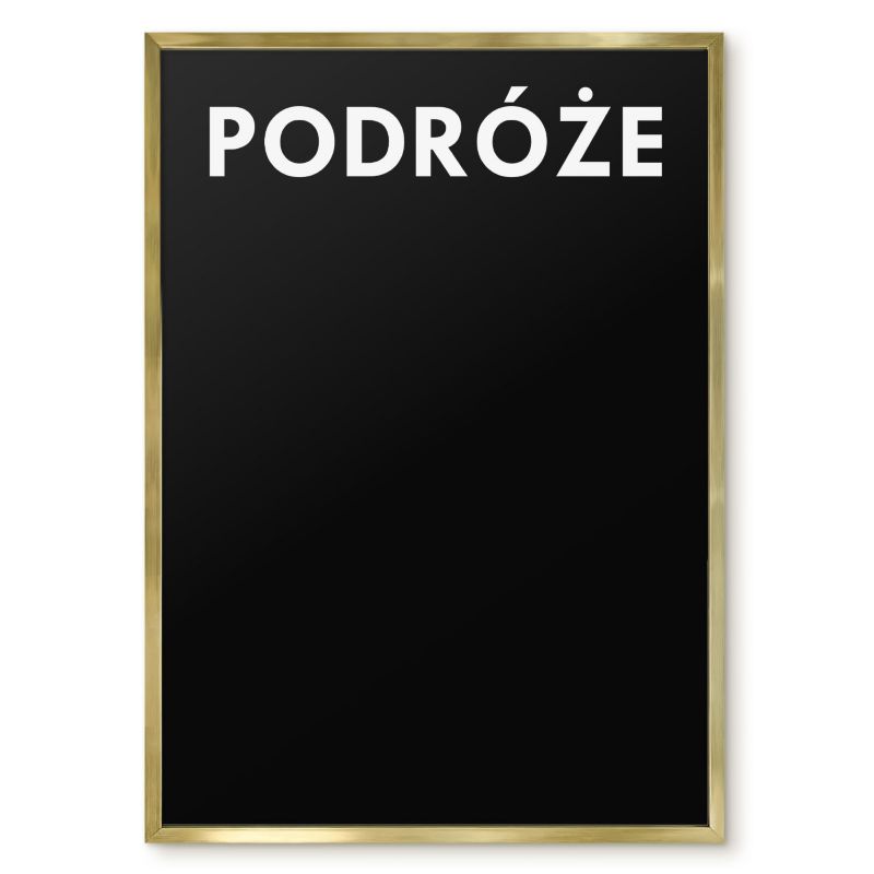 Tablica Magnetyczna Do Salonu Tulup 50x70 cm Podróże 7 - Złota rama Do salonu, sypialni 1 szt.