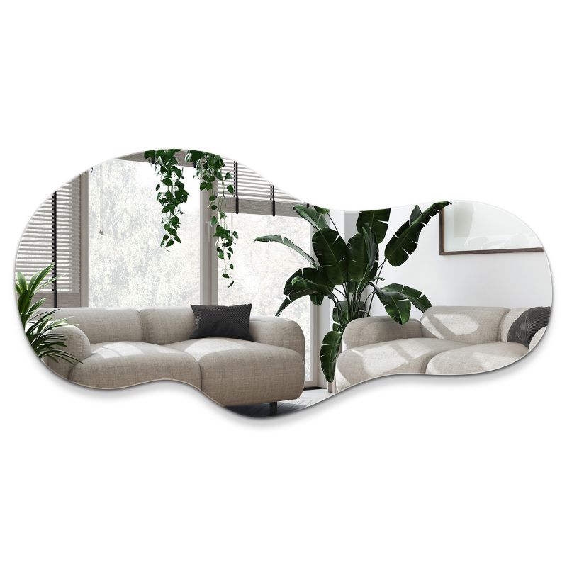 Lustro Ścienne Organiczne Wallfluent 40x80 cm W Stylu Loft Boho, Idealne Do Salonu, Łazienki I Sypialni 1 szt.