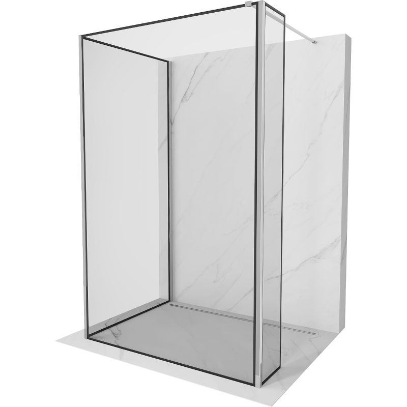 Ścianka prysznicowa Mexen Kioto czarny wzór 120x100x30 cm 800-120-100-221-01-70-030 1 szt.