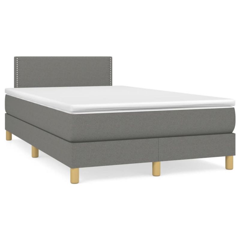 Łóżko kontynentalne WaszeMeble 120x190 cm ciemnoszare WM-3269766 1 szt.