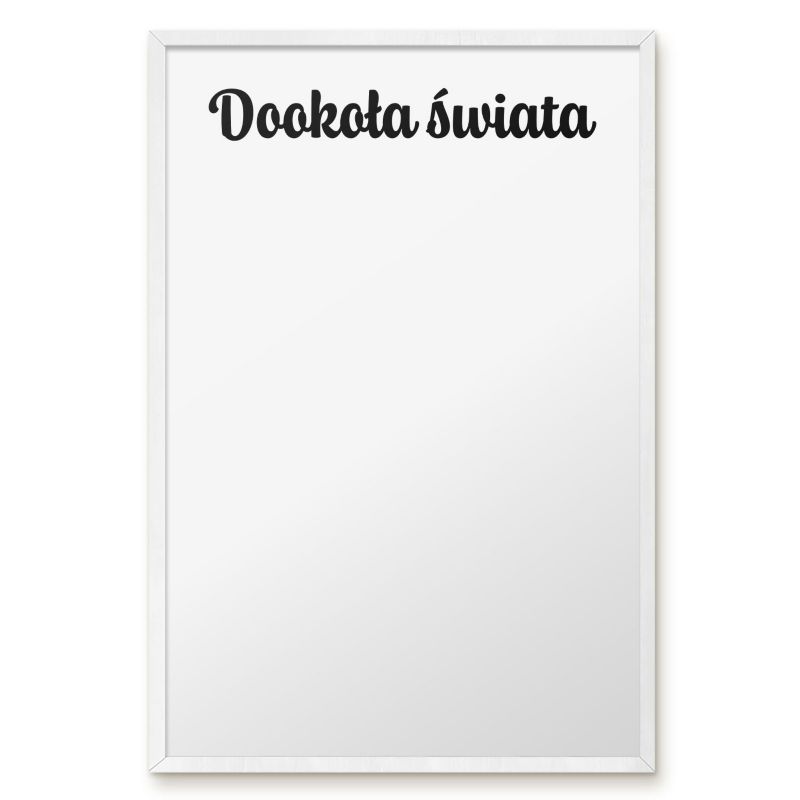 Tablica Magnetyczna Na Magnesy Tulup 40x60 cm Dookoła świata 1 - Biała rama Do salonu, sypialni 1 szt.