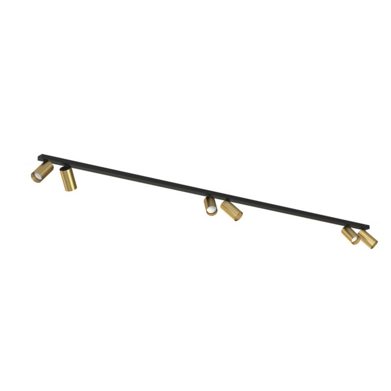 Spot sufitowy Nowodvorski Lighting Mono czarny-mosiądz 6 x GU10 x 10W IP20 wym: 20 x 214 cm - 1 szt.