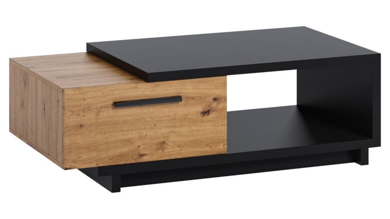 Stolik kawowy MIRJAN 24 Ines 120 dąb artisan / czarny mat 1 szt.