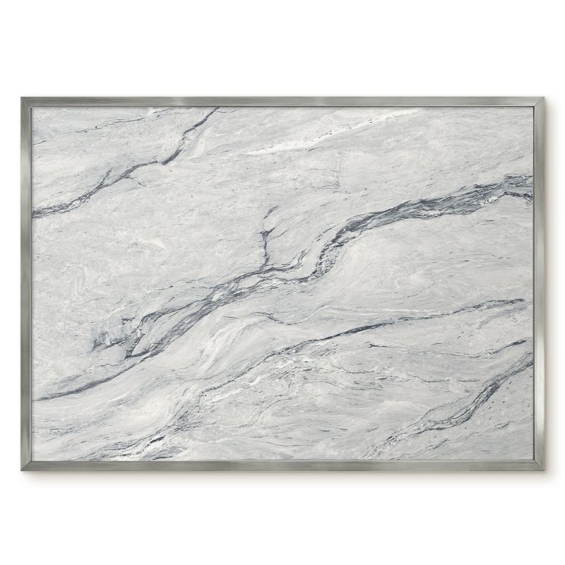 Tablica Magnetyczna Dekoracyjna Ścienna Tulup 70x50 cm Szara elegancja 3 - Srebrna rama Do salonu, biura 1 szt.