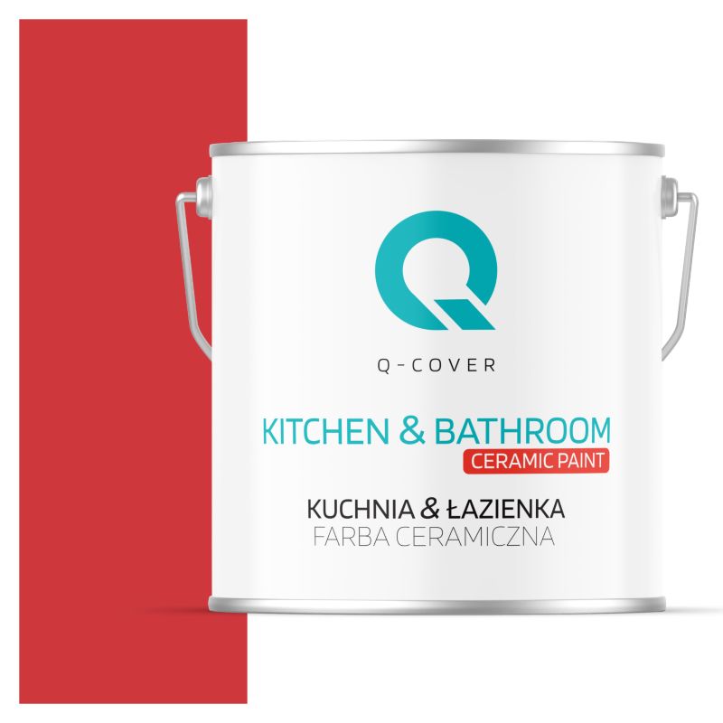 Farba Ceramiczna Kuchnia & Łazienka Q-Cover Czerwony ognisty H3516 Głęboki Mat 5L
