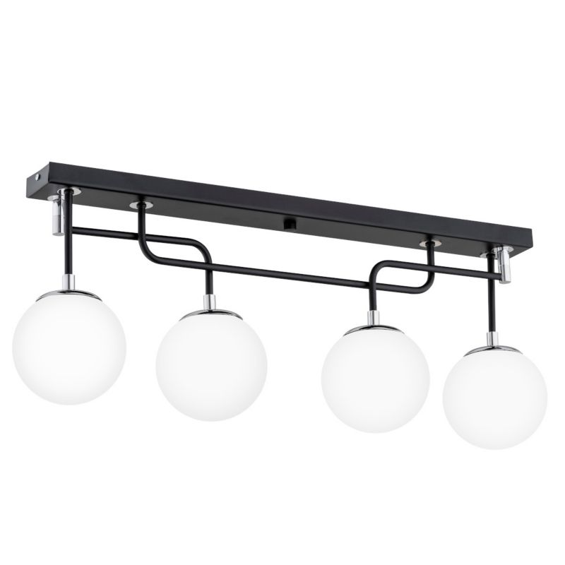 Lampa wisząca srebrne elementy Alfa GATUS czarna 4xE14x10W IP20 wym:33x15x77cm - 1 szt.