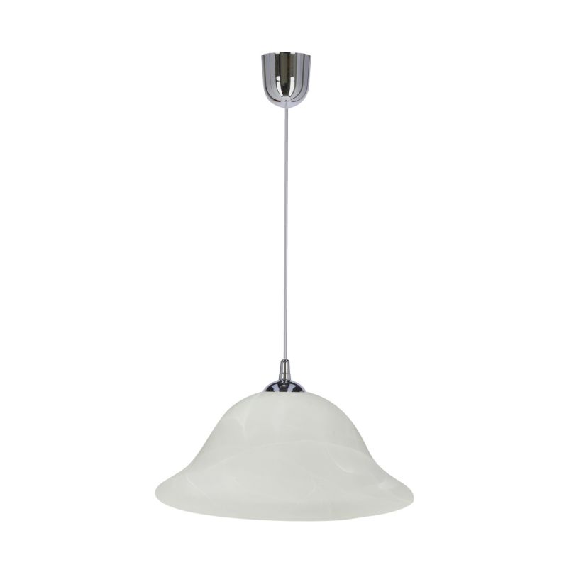 Lampa sufitowa alabastrowy klosz Candellux Vera chromowana-srebrna 1xE27x60W IP20 wym:70x25x25cm - 1 szt.
