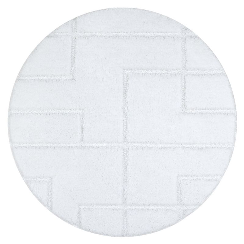 Dywanik łazienkowy Dywaniki łazienkowe RugsX koło 67 cm biały KPL284 1 szt.