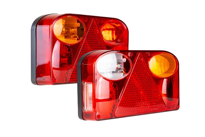 Lampy tylne FRISTOM 7 funkcji lewa+prawa komplet do przyczepki lawety E9 2 szt.
