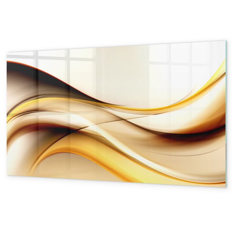 Tablica Magnetyczna Suchościeralna Tulup 120x60 cm Abstrakcja fala Na notatki i zdjęcia Czarny marker 1 kpl