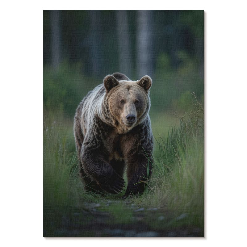 Plakat na Płótnie Tulup 21x29,7 cm (A4) Leśny niedźwiedź Do salonu, biura, sypialni 1 szt.