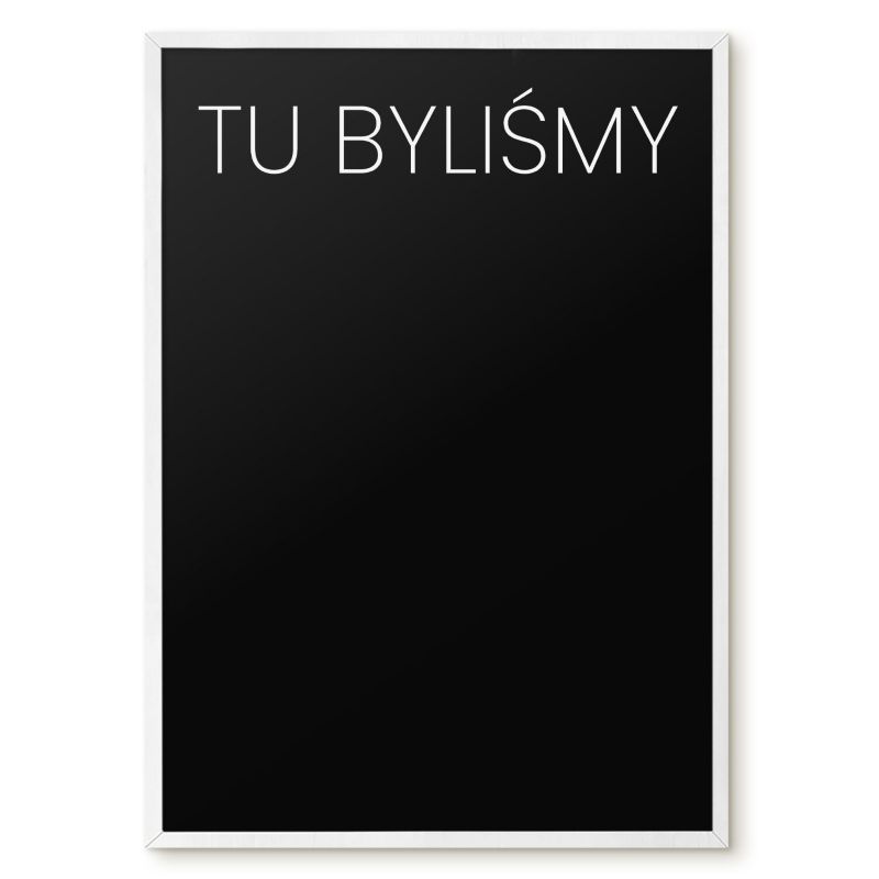 Tablica Magnetyczna Wielofunkcyjna Ścienna Tulup 50x70 cm Tu byliśmy 8 - Biała rama Do salonu, sypialni 1 szt.