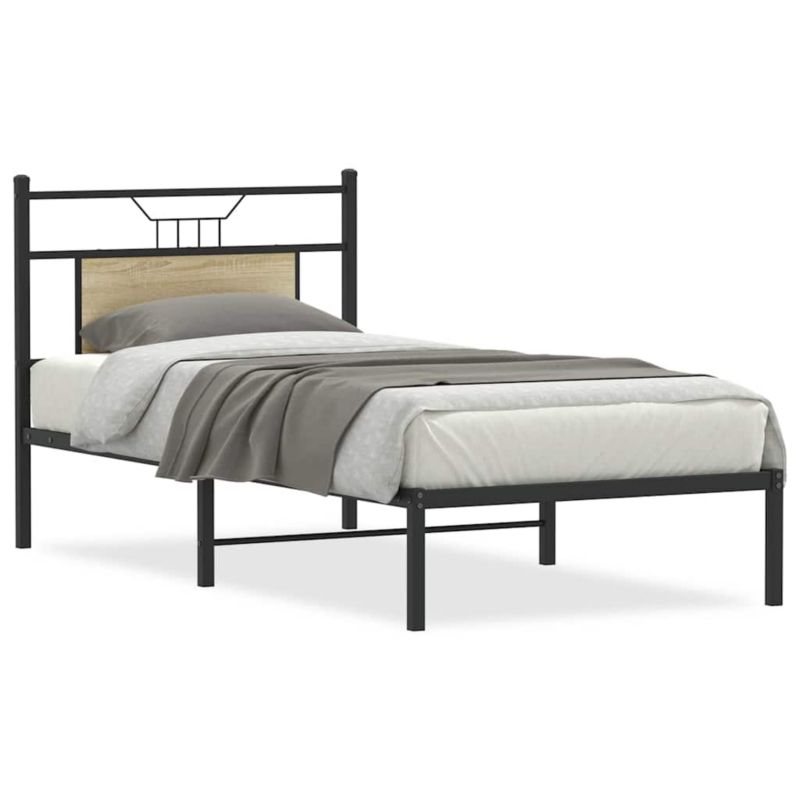 Rama łóżka WaszeMeble 80x200 cm Dąb sonoma drewno WM-4106783 1 szt.